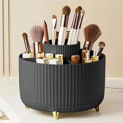 360 °   Rotierender Make-up-Organizer – 1 Stück Kunststoff-Kosmetikaufbewahrung mit 5 Fächern – multifunktionaler Halter für Pinsel So ist Leben
