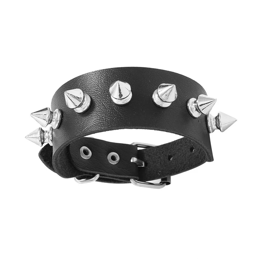 Punk Niet Stern PU Leder Armband Für Frauen Männer Hip Hop Gothic Dark Girl Rock Schmuck Anhänger Liebe Kette Hip Hop Zubehör So ist Leben