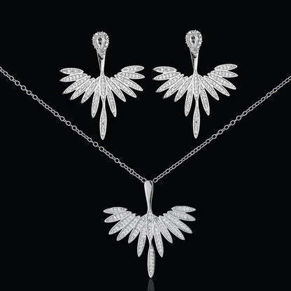 Zwei Größe Neue Design Luxus AAA Zirkon Olivenzweig Ohrringe und Anhänger Schmuck Sets Für Mode Frauen Hochzeit Schmuck Set AS128 So ist Leben