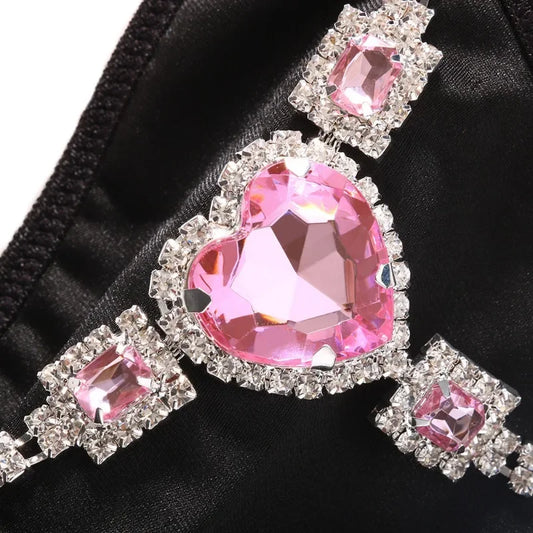 Rosa Herz Höschen String Unterwäsche Großhandel Strass Brasilianische Viquinis Sexy Neue Beachwear Kurze Rave Tanga Shorts So ist Leben