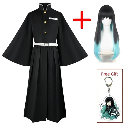 Anime und Zylinder Muichiro Kospy Kos Tsume Dämon Sayaer Kospy Dämonentöter: Kimetsu no Yaiba Dämonentöter Uniform Perücke Haween Kos Tsume für Frau So ist Leben