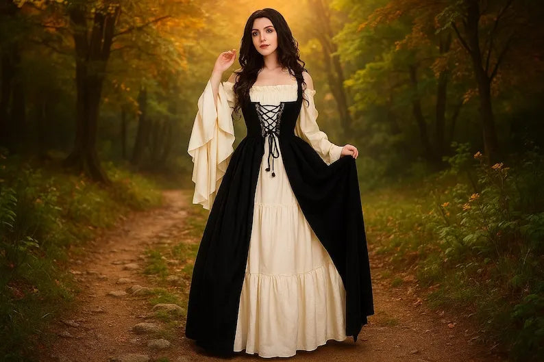 Cosplay Damen Mittelalter Renaissance Kostüm Cosplay Über Anzug Kleid Weste Victoria Prinzessin Steam Punk Strap So ist Leben