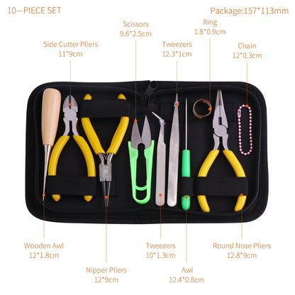 Hohe Qualität DIY Schmuck Machen Werkzeug Kits Zangen Sets Runde Nase Zange Seite Schneiden Zangen Draht Cutter Schere Perlen Pinzette So ist Leben