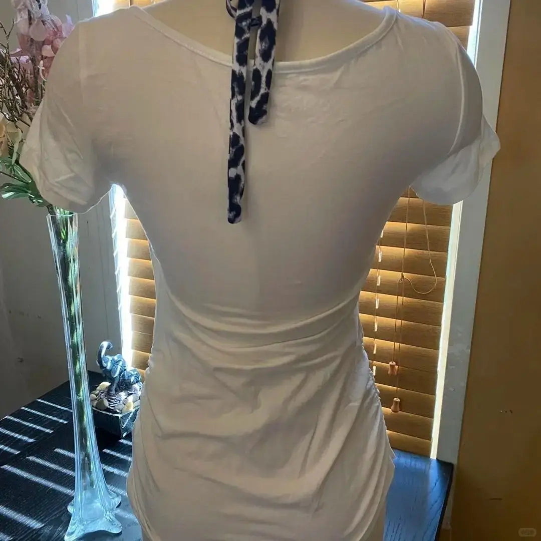 Goth Halter T-shirt Punk Y2k 2000s Gefälschte 2 Stück Schädel Druck Vintage Kurzarm Streetwear Ästhetischen Harajuku Sexy Hot Girl t So ist Leben