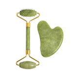 2 stücke Jade Massagegeräte Für Gesicht Körper Gua Sha Schaber Schönheit Gesichts Roller Set Natürliche Gouache Stein Massage Abnehmen Hautpflege heben So ist Leben