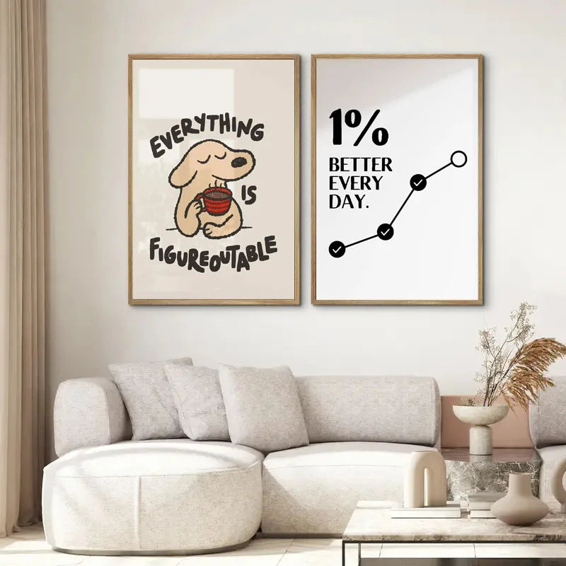 Inspirierendes Zitat Poster Wandkunst Motivierende Botschaft Einzigartige Geschenkidee - So ist Leben