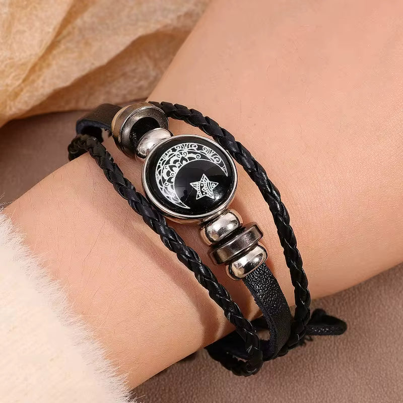 Sonnen‑Mond Armband modern verstellbar mit Leuchteffekt So ist Leben