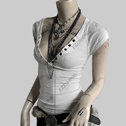 Y2K Crop Top, moderne Form, klare Struktur, Streetwear‑Design