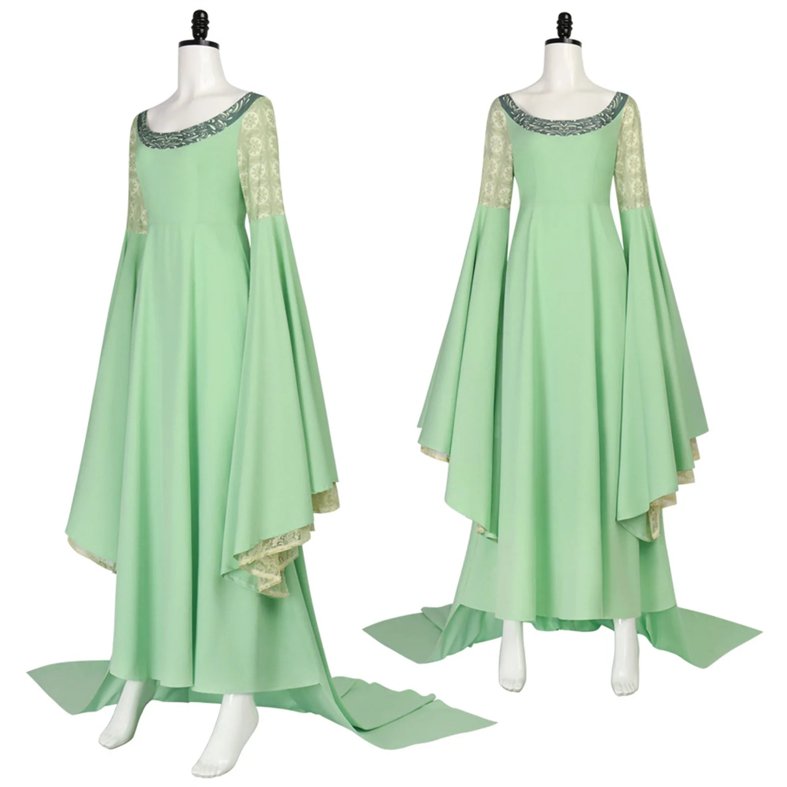 Arwen Cosplay Kostüm Grünes langes Kleid für Halloween-Party So ist Leben