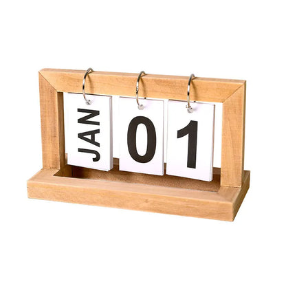 Holz Flip Kalender Perpetual Einfaches Design Home Study Dorm - So ist Leben