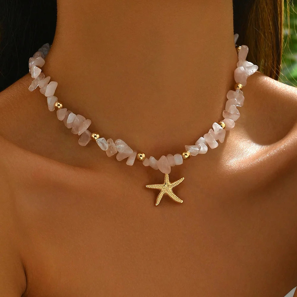 Modische natürliche Muschel-Perlen-Halskette, Muschel-Anhänger, vom Ozean inspirierter Schmuck, Halsband, geeignet für Frauen, Urlaub, Party, Alltag So ist Leben