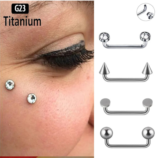 G23 Titan-Oberflächenpiercings, Doppelkugel-Klammer, Dermal-Anker, 14 g Innengewinde, Kegel, Mikro-Dermal-Anker, Bar-Körperschmuck So ist Leben