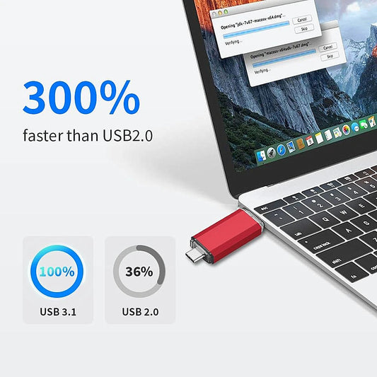2TB OTG USB-Stick USB 3.0 Typ C für iPhone iPad 1TB 512GB 256GB Pendrive Samsung Huawei Xiaomi Android Laptop Speicherstick So ist Leben