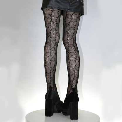 Gothic Leggings mit floralem Muster - So ist Leben