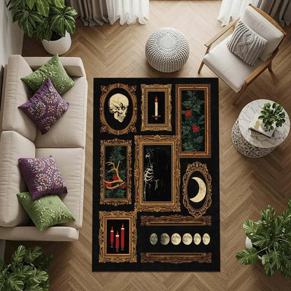 Gothic Krähen Teppich im modernen Dark‑Design