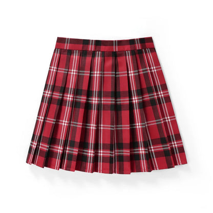 Sommer Frauen Hohe Taille Gefaltete Plaid Röcke Mini Tennis Rock Harajuku JK Japanische Schuluniform Kurze A-Line Mini Rock Mädchen So ist Leben