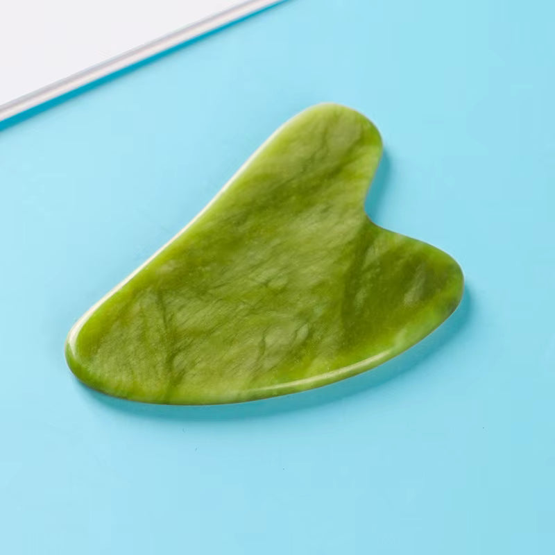 2 stücke Jade Massagegeräte Für Gesicht Körper Gua Sha Schaber Schönheit Gesichts Roller Set Natürliche Gouache Stein Massage Abnehmen Hautpflege heben So ist Leben
