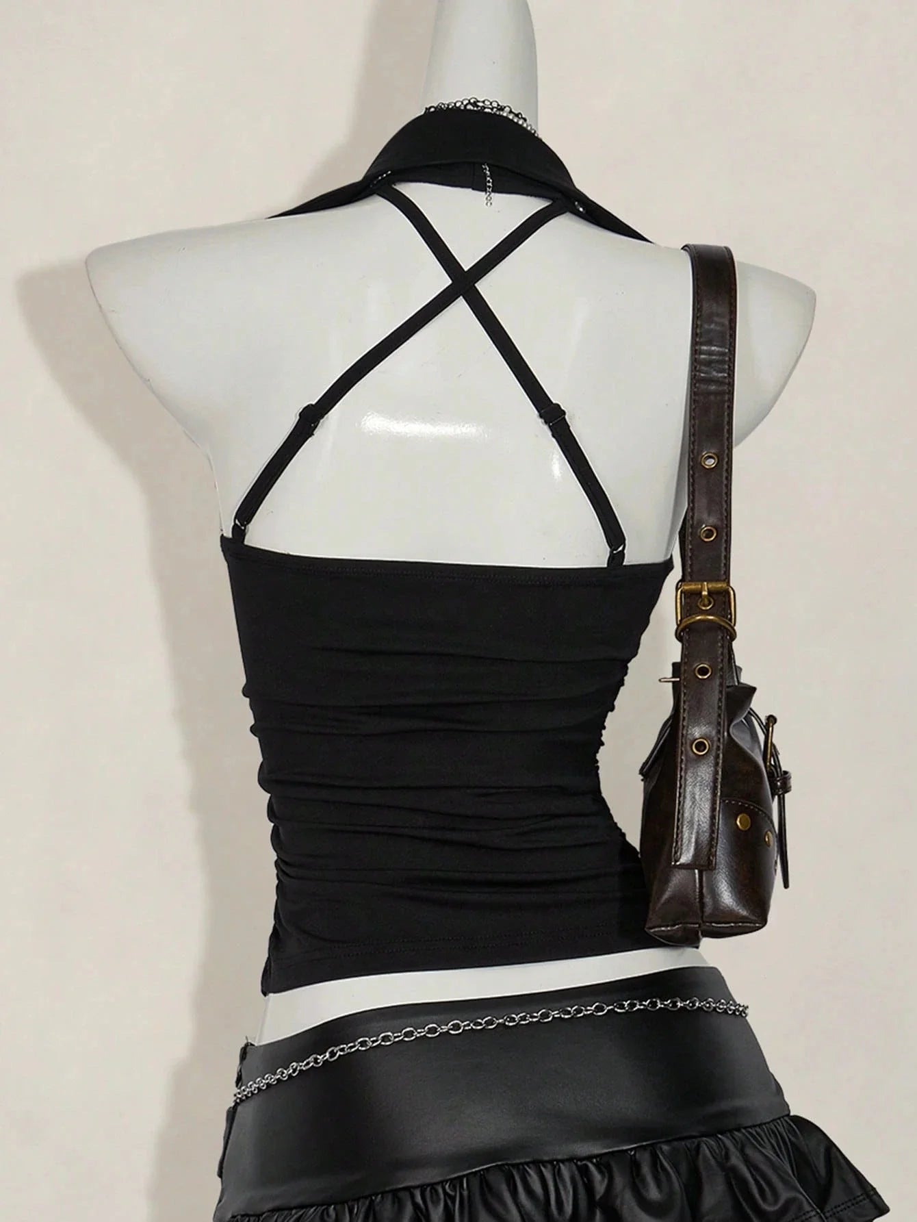 Frau Kleidung Tanks & Camis Neckholder Sexy 2000er Jahre Sommer Y2k Top Damen Korsett Crop Top Shoujo Girl Style Gothic Weste Femme So ist Leben