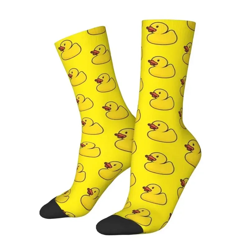 Enten mit Messer Herren Crew Socken Unisex Mode Tier Cartoon Frühling Sommer Herbst Winter Kleid Socken So ist Leben