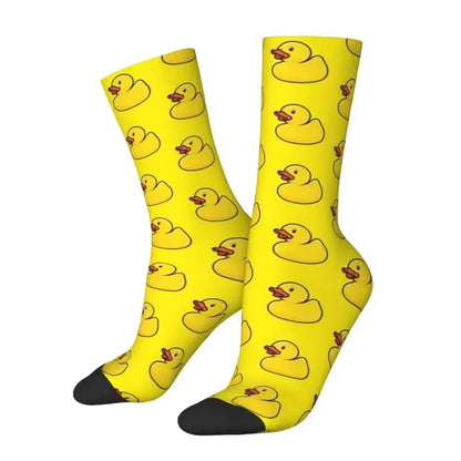 Enten mit Messer Herren Crew Socken Unisex Mode Tier Cartoon Frühling Sommer Herbst Winter Kleid Socken So ist Leben