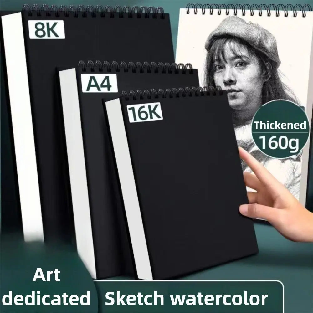 30 Blatt 8K 16K Spulen-Skizzenbuch, spiralgebunden, umweltfreundlich, dickes Zeichenpapier, säurefrei, A4, A5, A6, Künstler-Skizzenblock, Ölgemälde So ist Leben