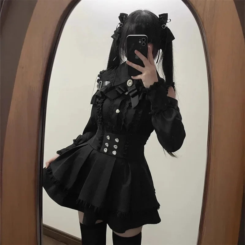 Lolita Set mit Oberteil und Faltenrock - So ist Leben