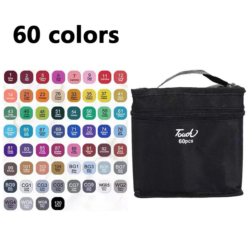 24-168 farbige Marker Stifte Set Manga Pinsel Stift Zeichnung Skizze Kawaii Kunst Schulbedarf Schreibwaren Farbe Schriftzug Marker So ist Leben