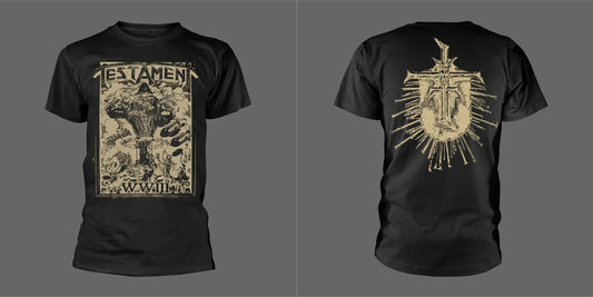 Luxuriöses Vintage-T-Shirt aus Baumwolle mit peripherem Musterdruck und kurzen Ärmeln - So ist Leben