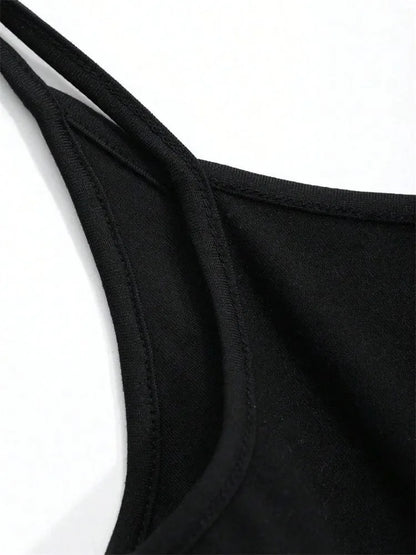 Frauen Backless Cami Crop Top Sommer Einfarbig Casual Ärmelloses Top Streetwear Y2K Kleidung So ist Leben