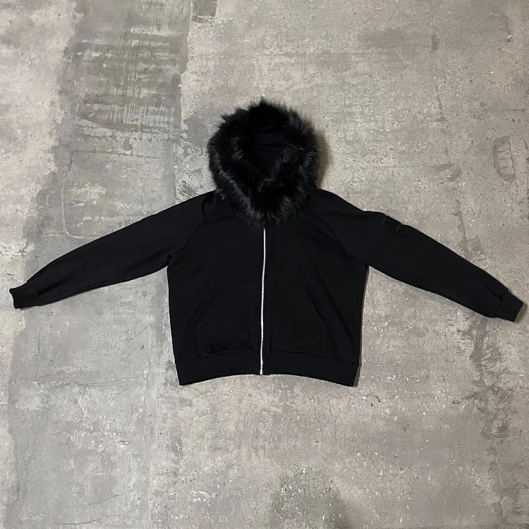Streetwear Y2K Zip Up Hoodie Grunge Goth Ästhetik Grafikdruck Retro Punk Kleidung Übergroßes Hip Hop Zipper Hoodie Sweatshirt So ist Leben