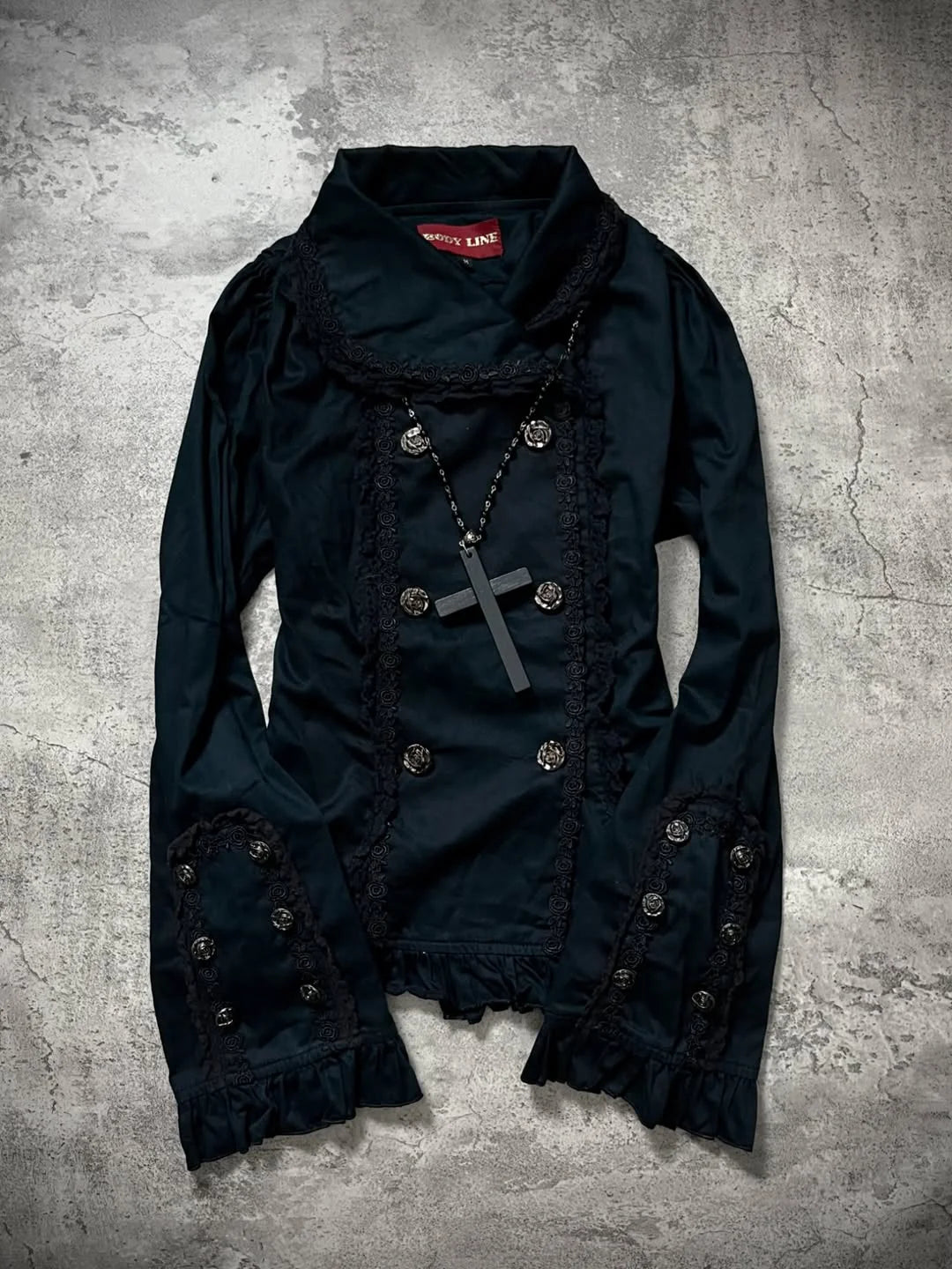 Y2k Amerikanische Schwarze Gothic Retro Knopfjacke mit Hohem Kragen, Schlanke Damenjacke für Frühling und Herbst, Dünne Hot-Girl-Jacke mit Manschetten, Lässige Motorradjacke So ist Leben