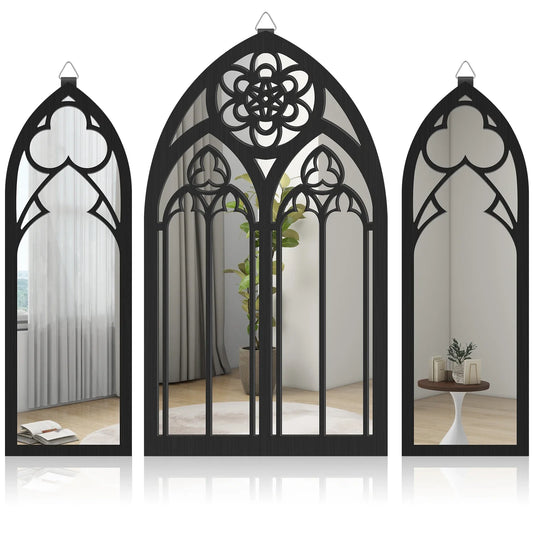 8 Stile Gothic-Spiegel, Wanddekoration, Vintage-Kathedralenbogen, Rahmenspiegel, Heimdekoration, Spiegel, Schlafzimmer, Kunst, Wanddekoration So ist Leben