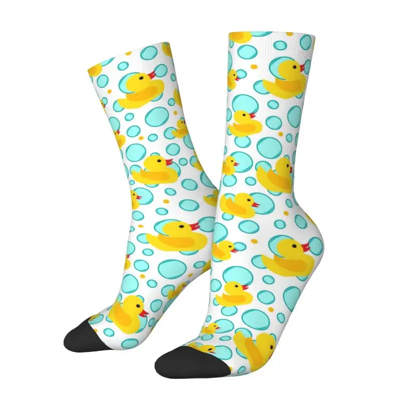 Enten mit Messer Herren Crew Socken Unisex Mode Tier Cartoon Frühling Sommer Herbst Winter Kleid Socken So ist Leben