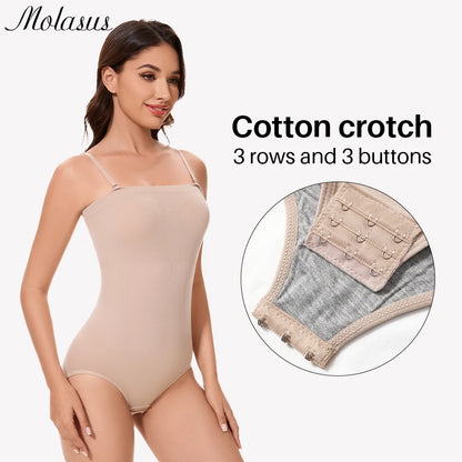 Molasus Abnehmen Trägerlosen Body Off Schulter Frauen Shorts Shapewear Bauch-steuer Body Shaper Sexy Fajas Unterwäsche Bodys So ist Leben