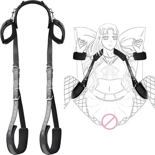 BDSM Sex Handschellen Fesseln Offenes Bein Fußfesseln SM Bondage Harness Bett Bandage Riemen Slave Sex Spielzeug Erotische Zubehör Kits So ist Leben