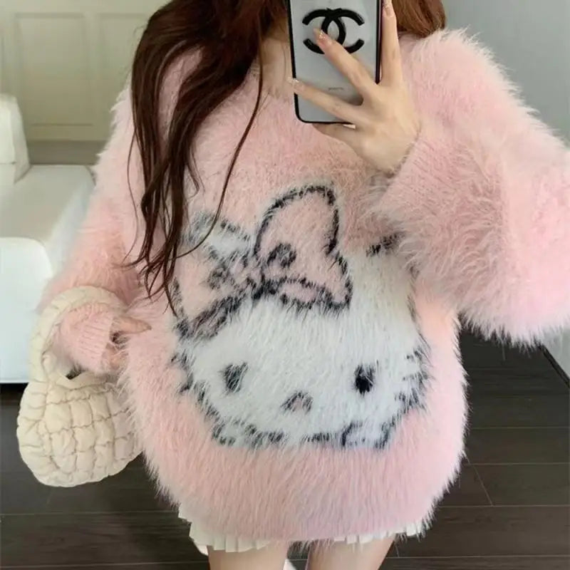 Hello‑Kitty Strickpullover im modernen Anime‑Design