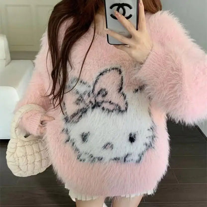 Hello‑Kitty Strickpullover im modernen Anime‑Design