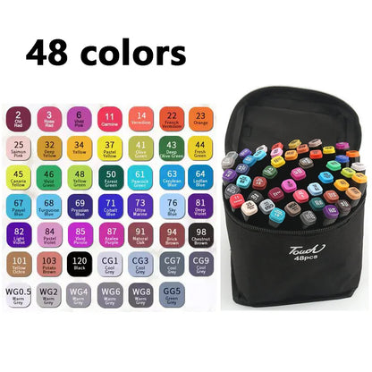 24-168 farbige Marker Stifte Set Manga Pinsel Stift Zeichnung Skizze Kawaii Kunst Schulbedarf Schreibwaren Farbe Schriftzug Marker So ist Leben