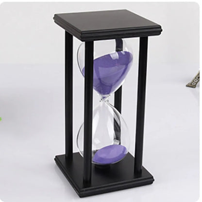 60/30 Minuten Sanduhr Sanduhr Vintage Sanduhr Schwarz Holz Sanduhr Timer für Zuhause Desktop Klassenzimmer Wohnzimmer Dekor So ist Leben