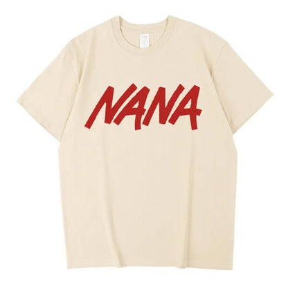 Black Stones Nana Osaki Baumwoll-T-Shirt männlich Y2k Grafik Pastell ästhetisches T-Shirt 2000er Kawaii Pastell Anime 2000er Bequem So ist Leben