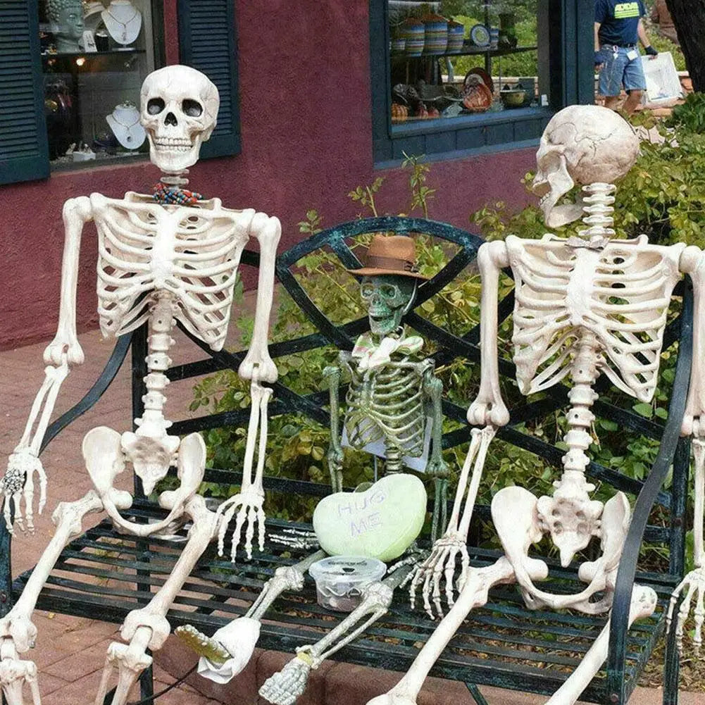Halloween Menschliches Skelett Hängende Requisiten Hause Böse Party Dekoration Horror Gruselige Bewegliche Große Schädel Dekorationen So ist Leben