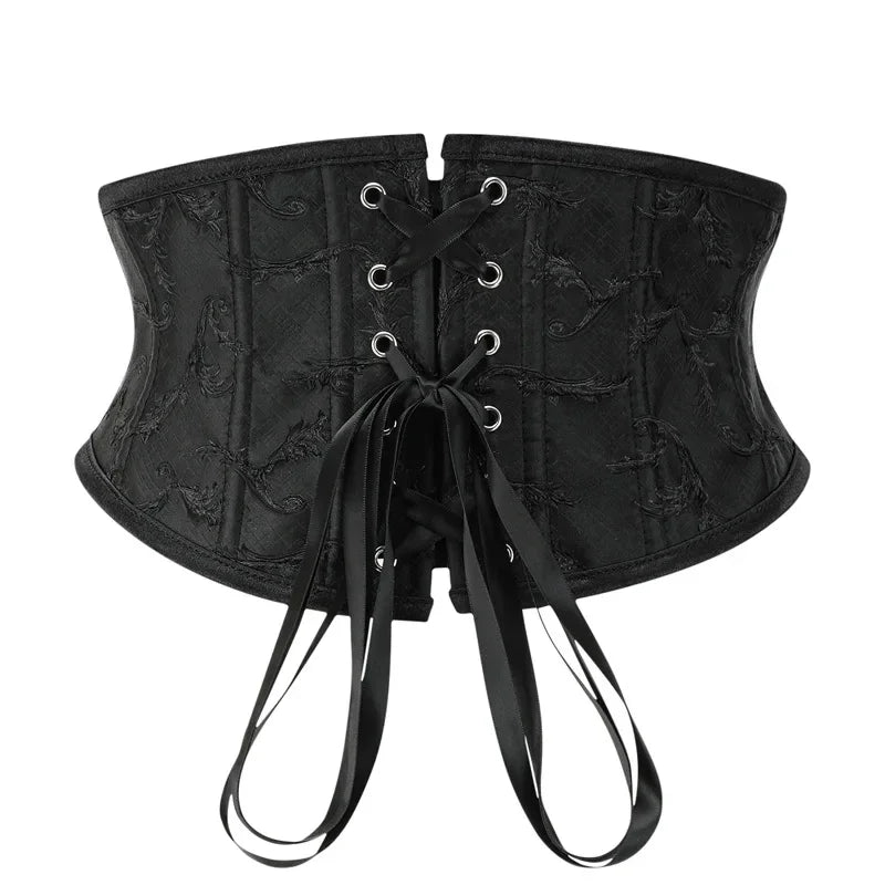 Sexy Bustiers und Korsett für Damen, Gürtel, Schnürung, Kunststoffknochen, Satin, Unterbrust, Taillentrainingskorsett, Unterbrustkorsett So ist Leben