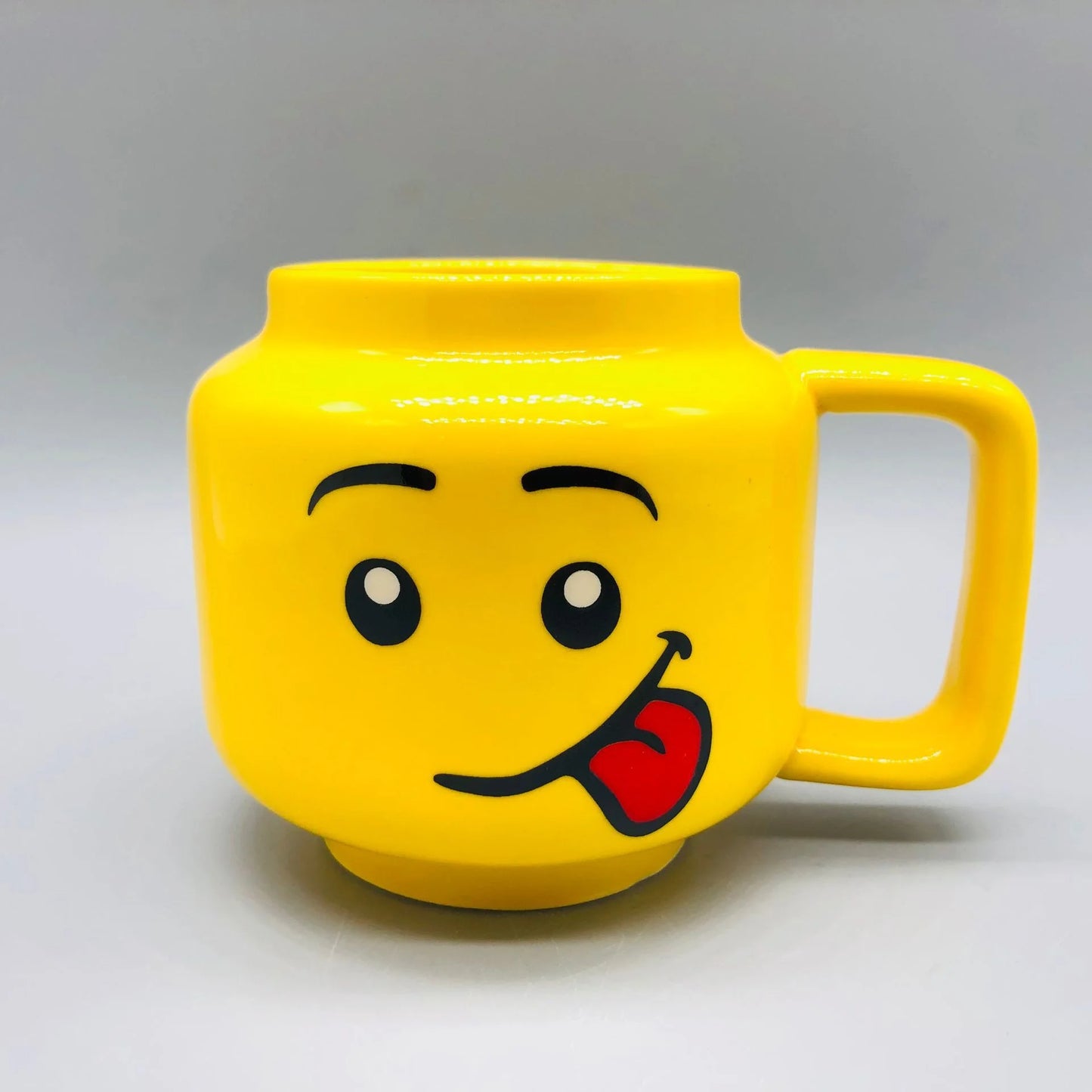 Cartoon-Keramikbecher, 250 ml, mit niedlichem Impish-Ausdruck, Figurenkopfmuster, Kaffee, Milch, Tee, Trinkgeschirr für Paare, Freunde, Familie So ist Leben
