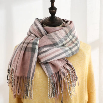 Warmer Winterschal, langer Schal mit Karomuster für Damen, weiches Wärmespeicherungssign, unverzichtbar für kaltes Wetter So ist Leben