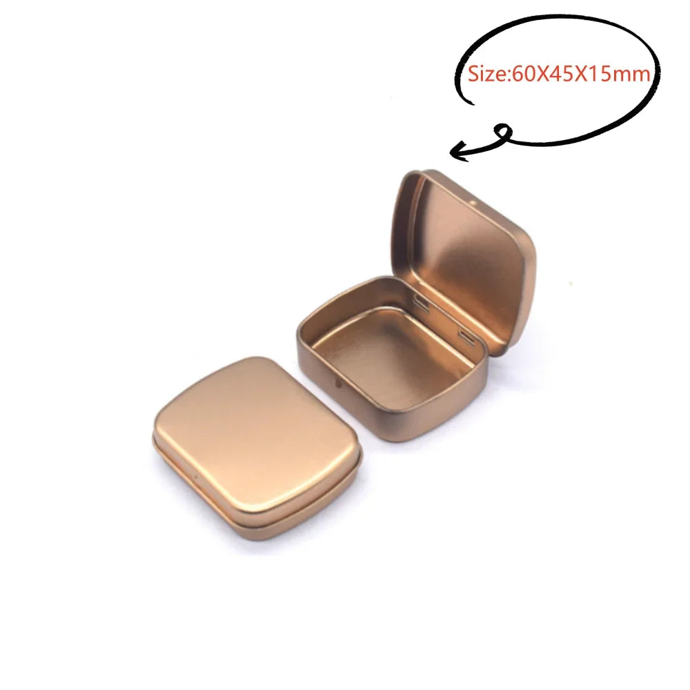 Neue quadratische Blech-Aufbewahrungsboxen Kleine Metall-Aufbewahrungsbox Silber Schmuck Schlüssel Münzen Metallbox Blechdose Hochzeit Süßigkeiten Aufbewahrungsdose So ist Leben