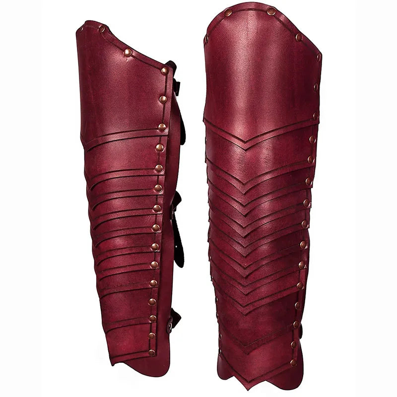 Mittelalterliche Elfenritter Leder Bein Schienbeinschoner Rüstung Gamaschen Römischer Gladiator Wikinger Krieger Cosplay Kostüm Halloween Party Requisiten So ist Leben