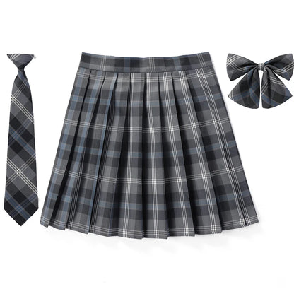 Frauen Hohe Taille Gefaltete Rock Plaid Krawatte Sommer Neue Harajuku Preppy Mini EINE Linie Japanische Schule Uniformen Mädchen Kawaii Rock So ist Leben