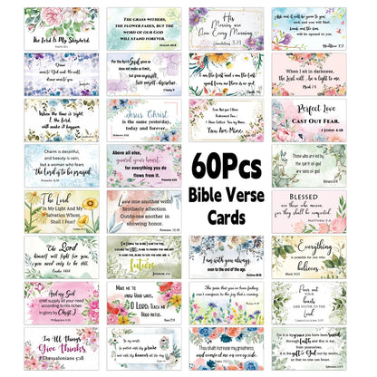 60 Stück Bibel-Schriftkarten, inspirierende Zitatkarten, christliche Geschenke, Ermutigungskarte für Studenten, Freunde, Bibelverskarten So ist Leben