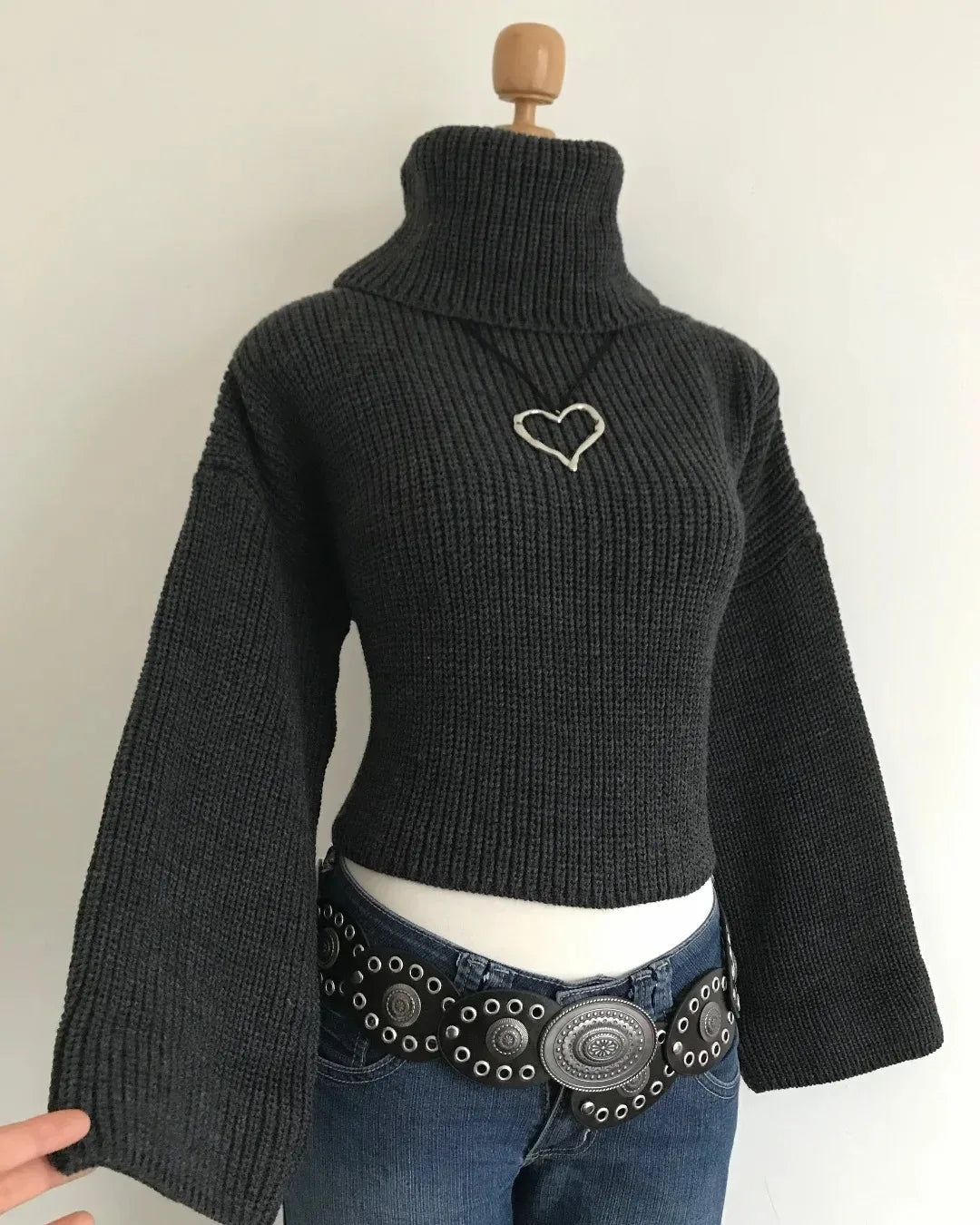 Spicy Girls Stripe Harajuku Y2k Langarm Top Streetwear Rock Goth Chic Crop Top Hip Hop Chic Langarm Pullover Mode Punk So ist Leben