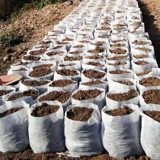 Eco-Friendly Biodegradable Nursery Bags for Plant Growth - Set of 100 Non-woven Fabric Seed Sowing Flower Pots Gardening Tools - So ist Leben